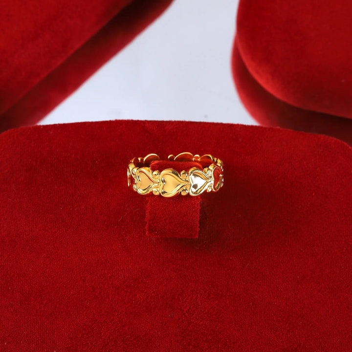 Lovely Puffy Hearts Ring | Salty