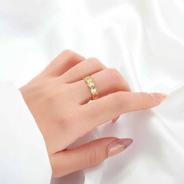 Lovely Puffy Hearts Ring