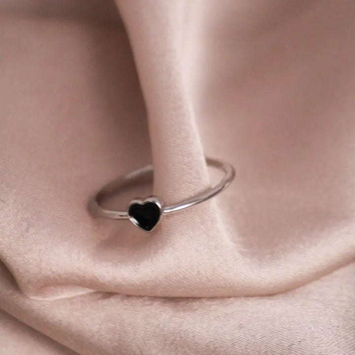 Lovely Silver Black Band