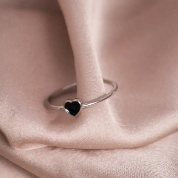 Lovely Silver Black Band