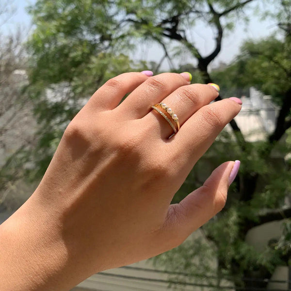 Lucky Ocean Pearls Ring