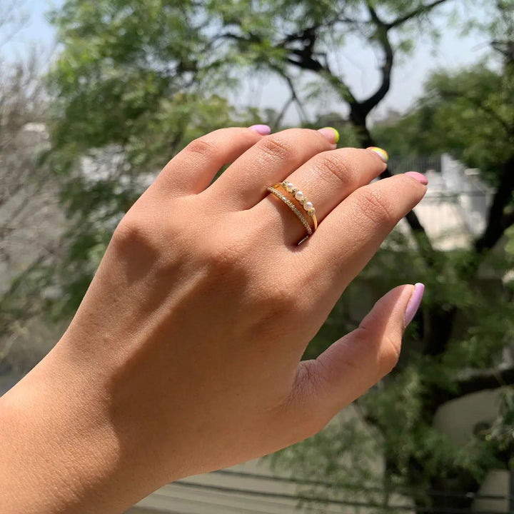 Lucky Ocean Pearls Ring - Salty Accessories