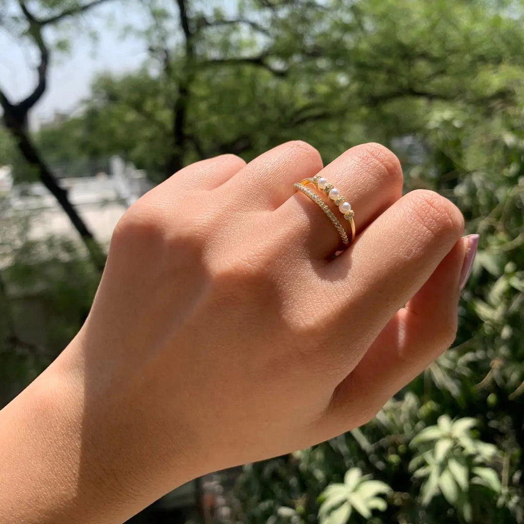Lucky Ocean Pearls Ring - Salty Accessories