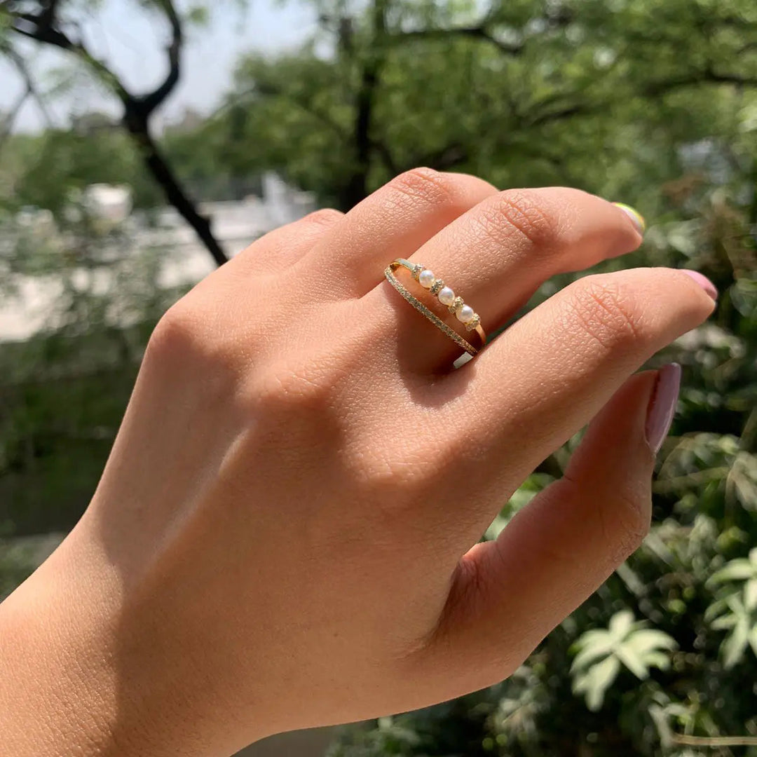 Lucky Ocean Pearls Ring - Salty Accessories