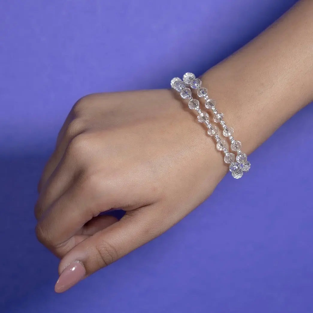 Lucky Pearls Cuff Bracelet - Silver - Salty Accessories