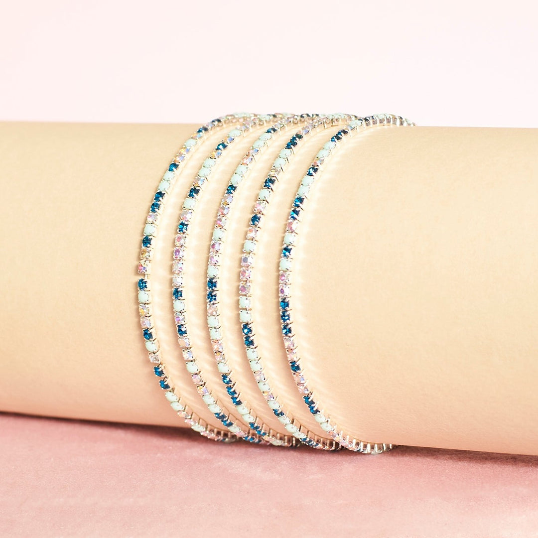 Luminous Beaded Stretchable Bands (Set of 5) Salty