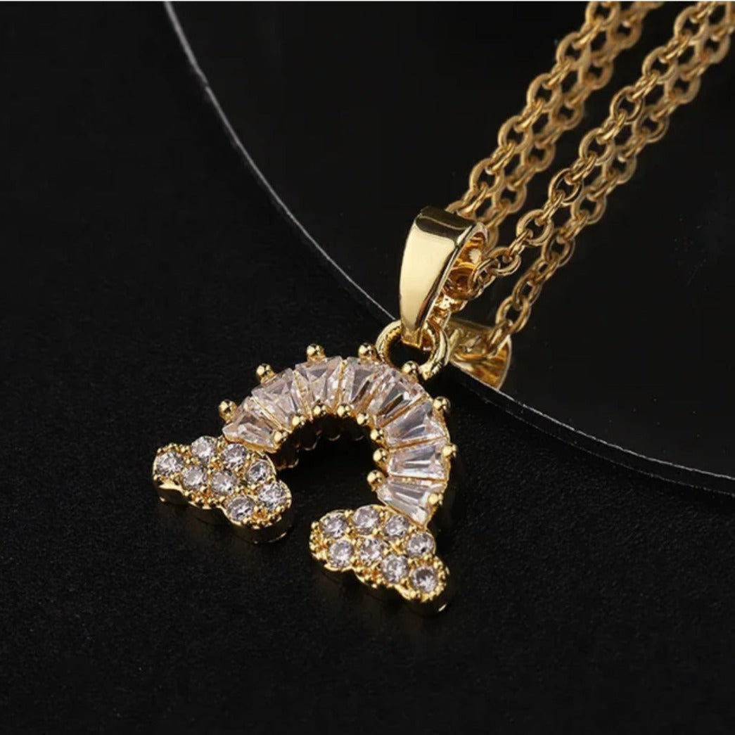Luminous Rainbow Arch Necklace - Gold - Salty Accessories