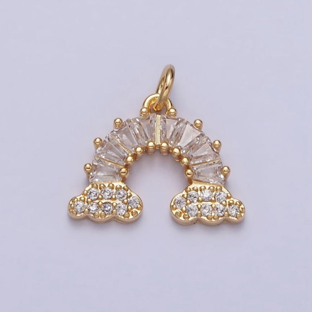 Luminous Rainbow Arch Necklace - Gold - Salty Accessories