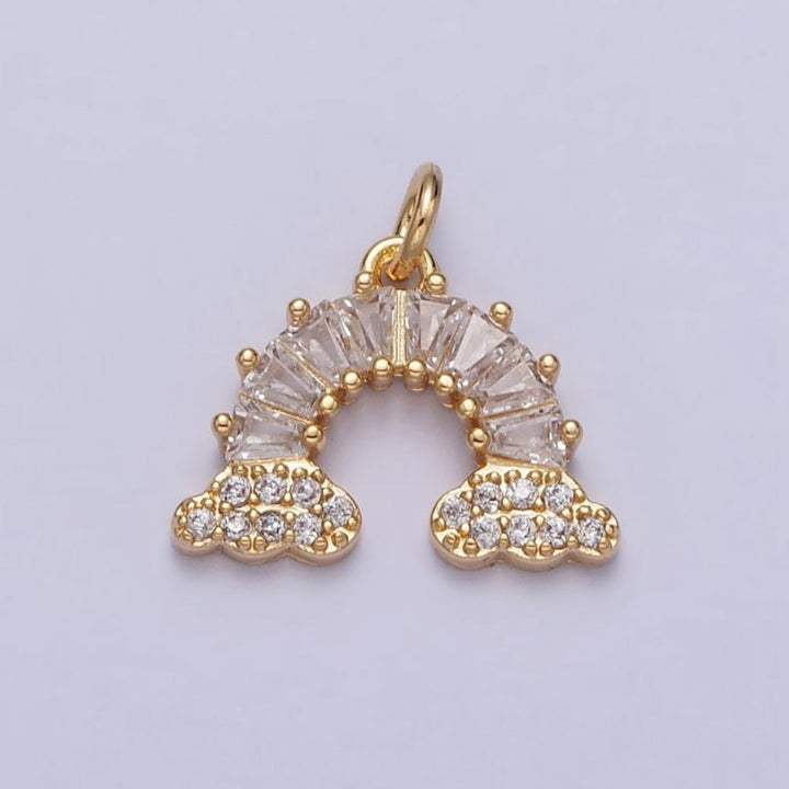 Luminous Rainbow Arch Necklace - Gold - Salty Accessories