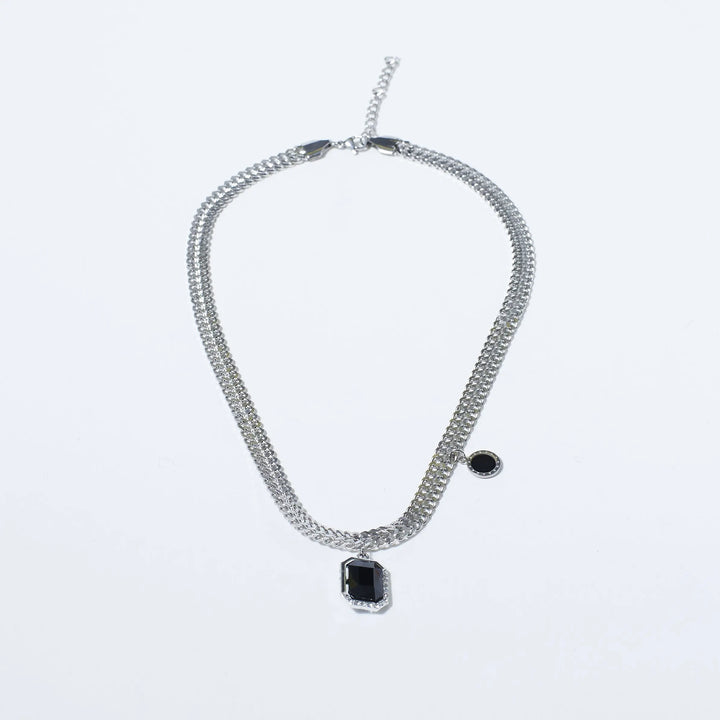 Luna Lithos Black Stone Necklace - Salty Accessories