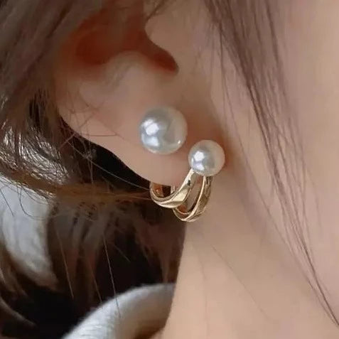 Luna Pearl Drop Earrings Salty