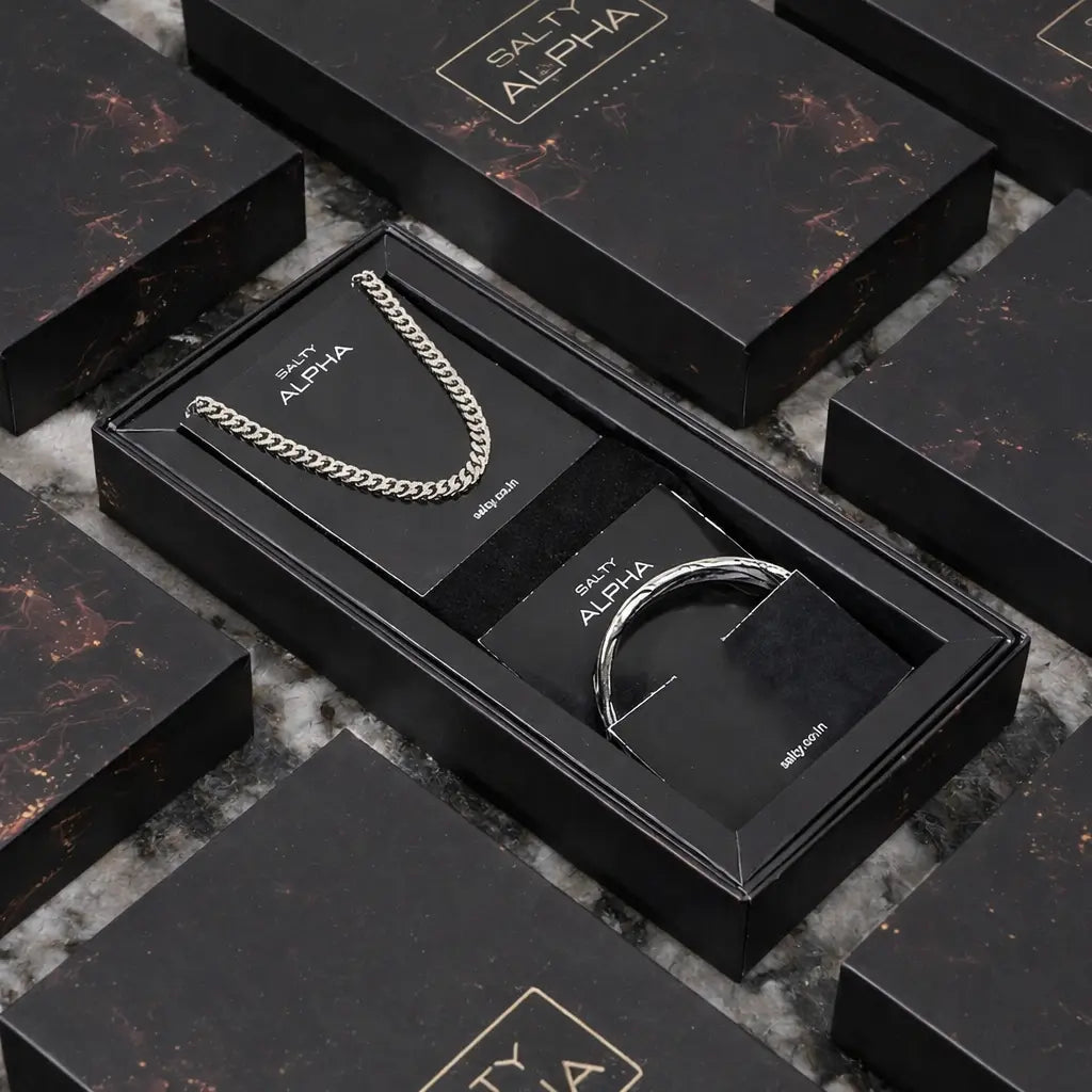 Lunar Forge Mens Chain & Bracelet Set | Salty