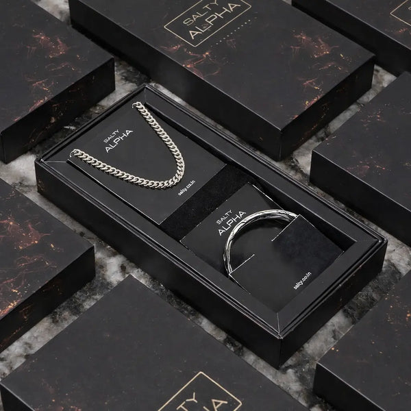 Lunar Forge Mens Chain & Bracelet Set