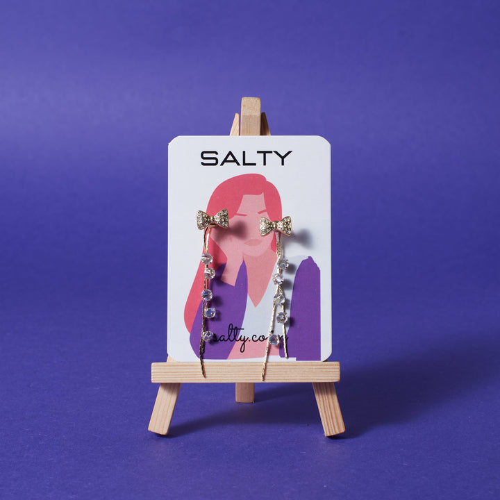 Lusty Bow Tassel Earrings