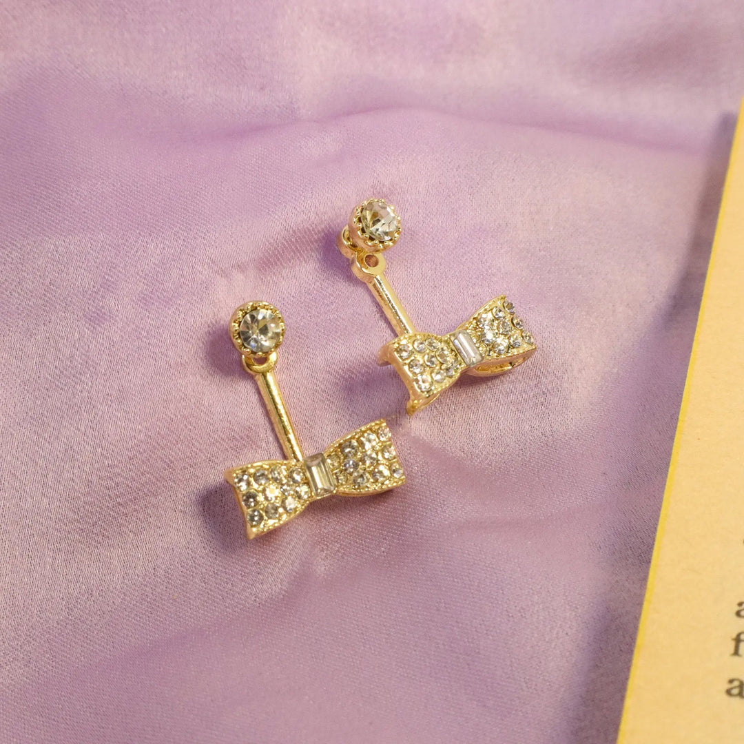 Luxurious Gold Tie Earrings - Salty Accessories