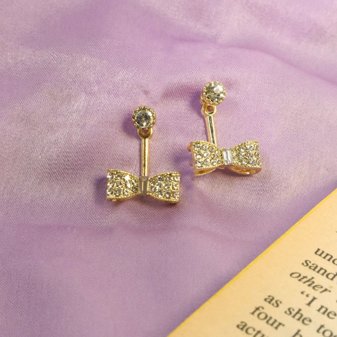 Luxurious Gold Tie Earrings - Salty Accessories