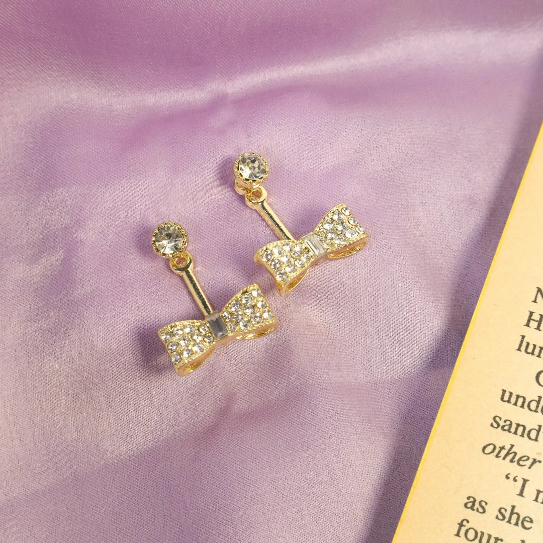 Luxurious Gold Tie Earrings - Salty Accessories