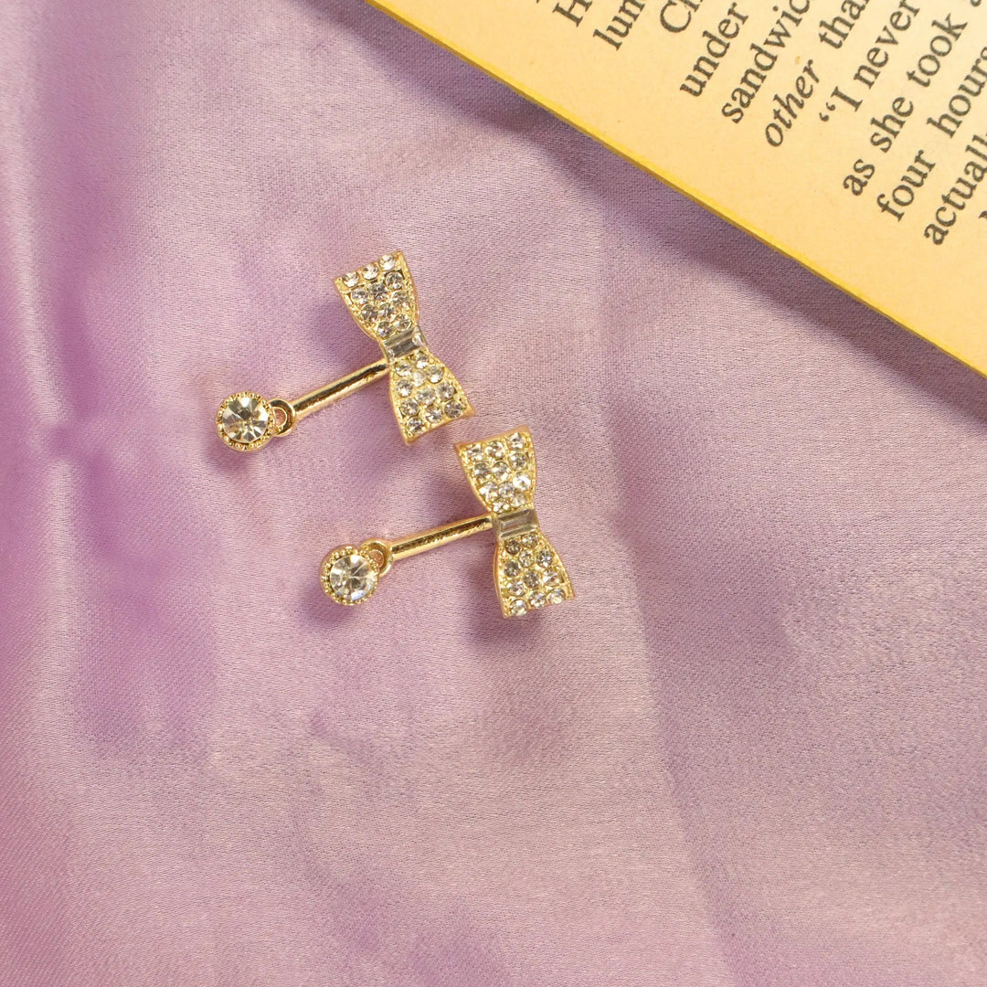 Luxurious Gold Tie Earrings - Salty Accessories