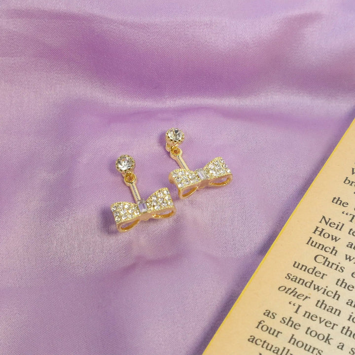 Luxurious Gold Tie Earrings - Salty Accessories