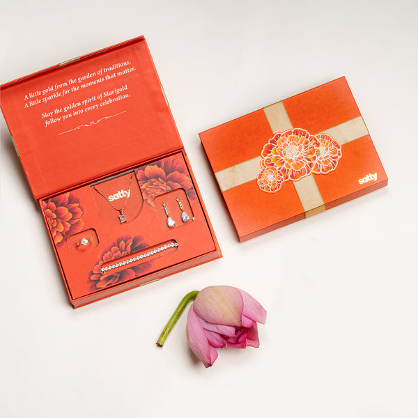 Premium Marigold Magic Rakhi Gift Box for Sister