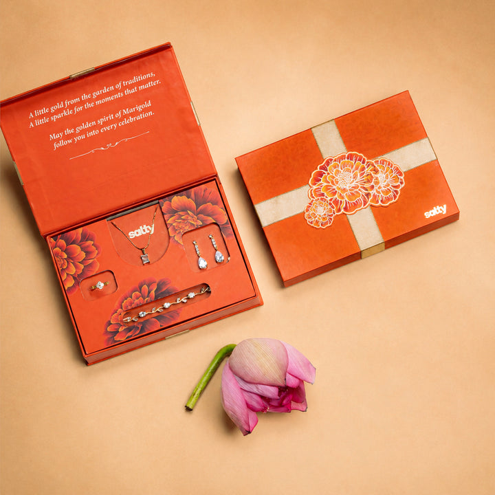 Premium Marigold Magic Rakhi Gift Box for Sister