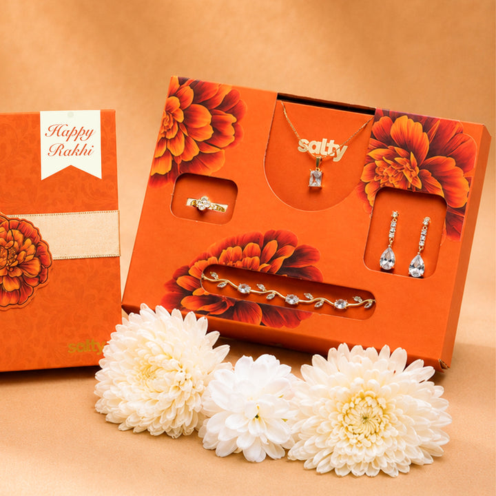 Premium Marigold Magic Rakhi Gift Box for Sister