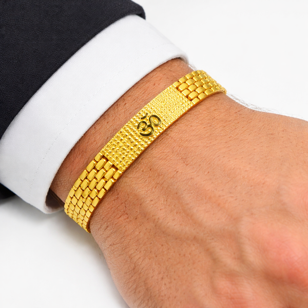 Om Aura Gold-Link Bracelet