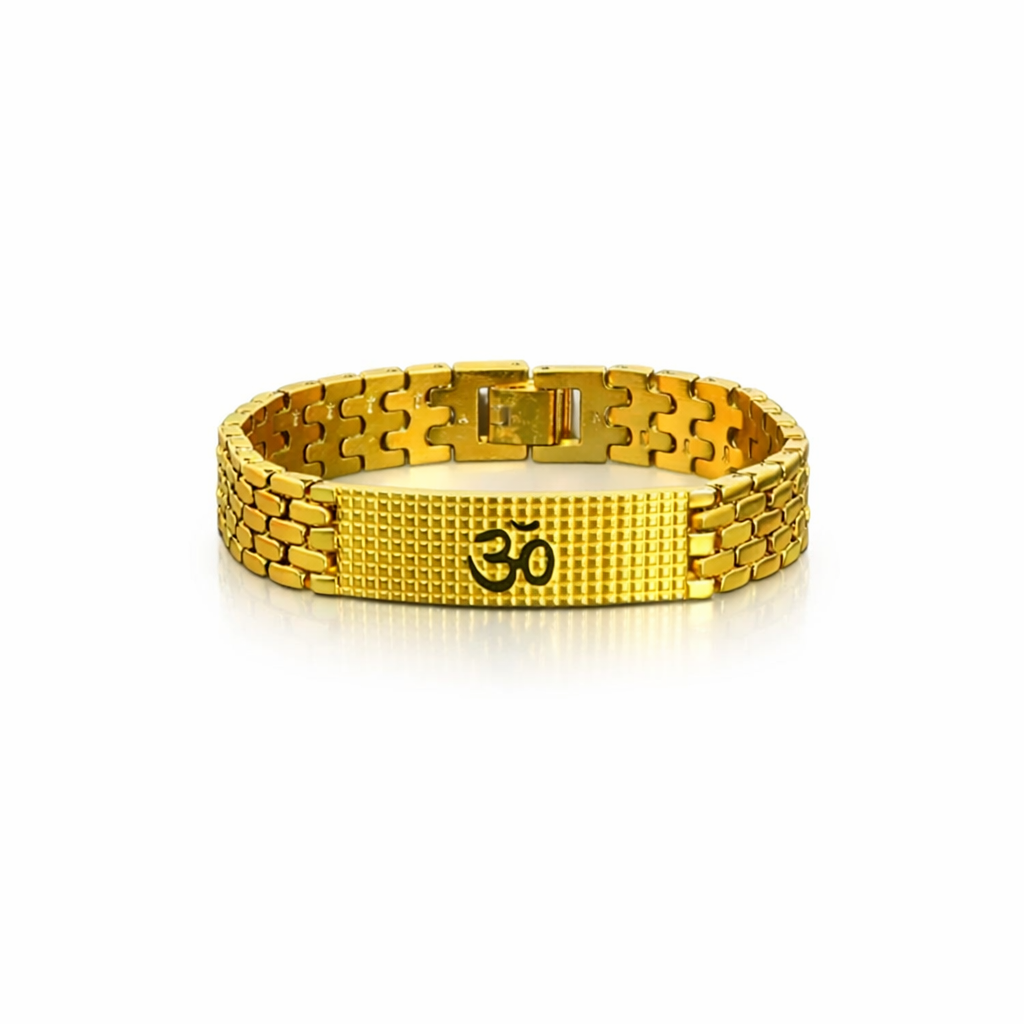 Om Aura Gold-Link Bracelet