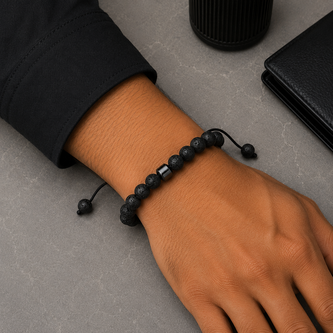Presidential Beaded Black Bracelet