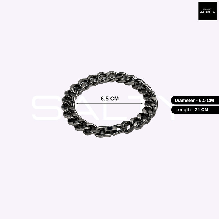 Hades Classic Black Thick Bracelet - Salty Accessories