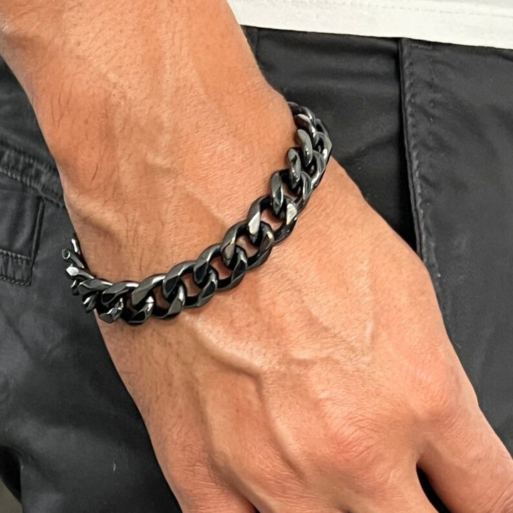 Hades Classic Black Thick Bracelet - Salty Accessories