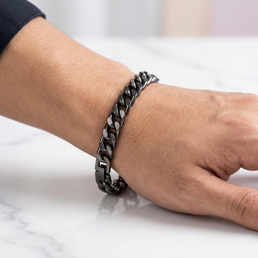 Hades Classic Black Thick Bracelet