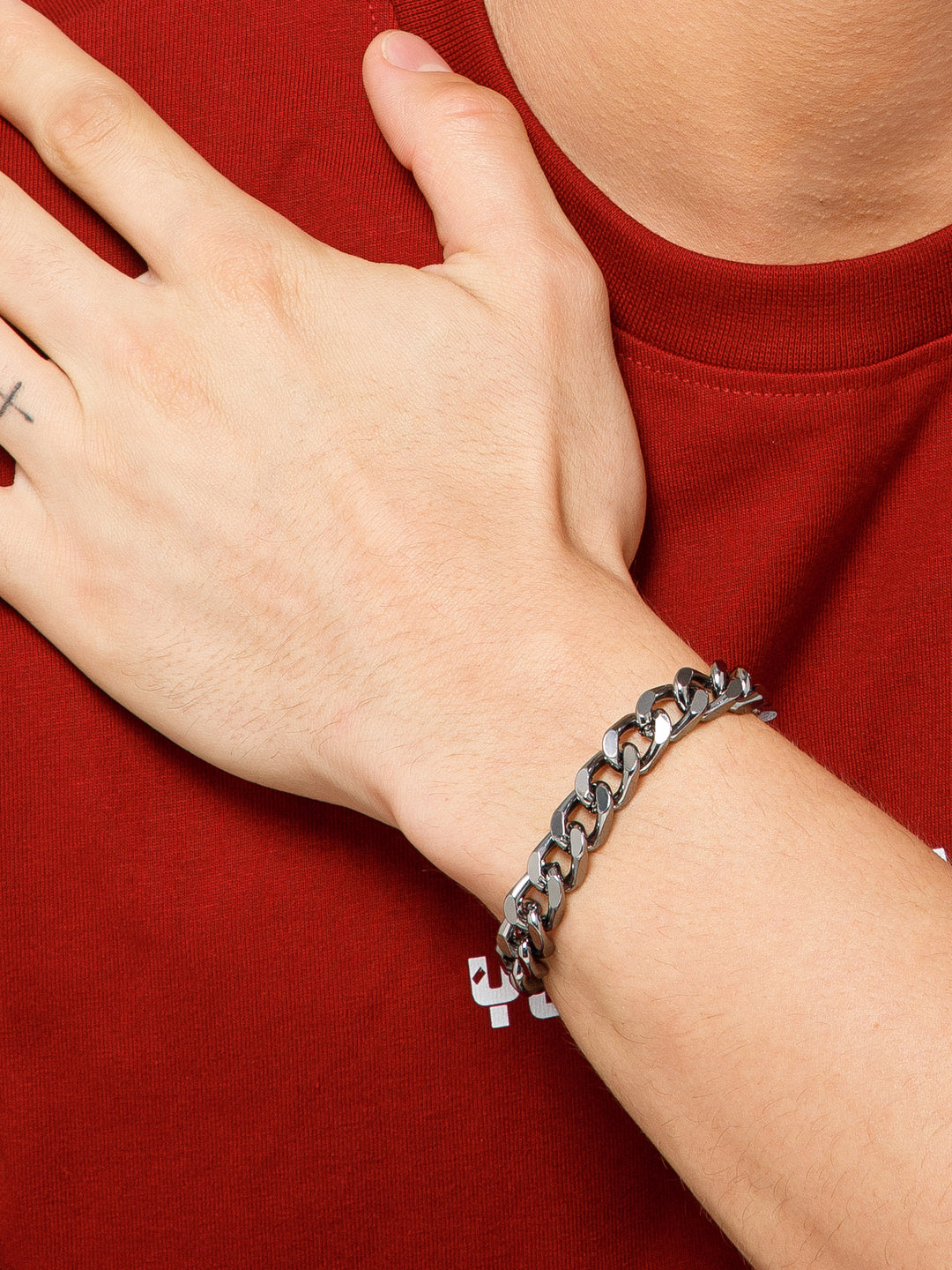 Hades Classic Silver Thick Bracelet