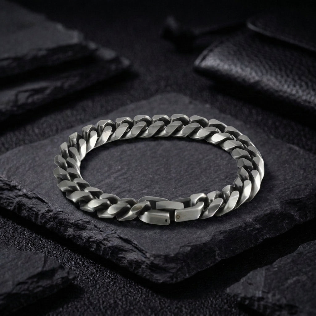 Hades Classic Silver Thick Bracelet | Salty – Salty Accessories