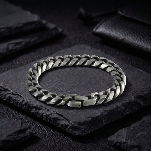 Hades Classic Silver Thick Bracelet