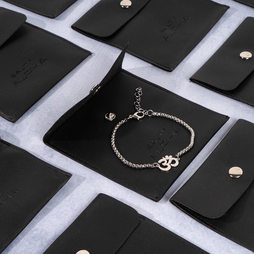 Auspicious "OM" Silver Bracelet