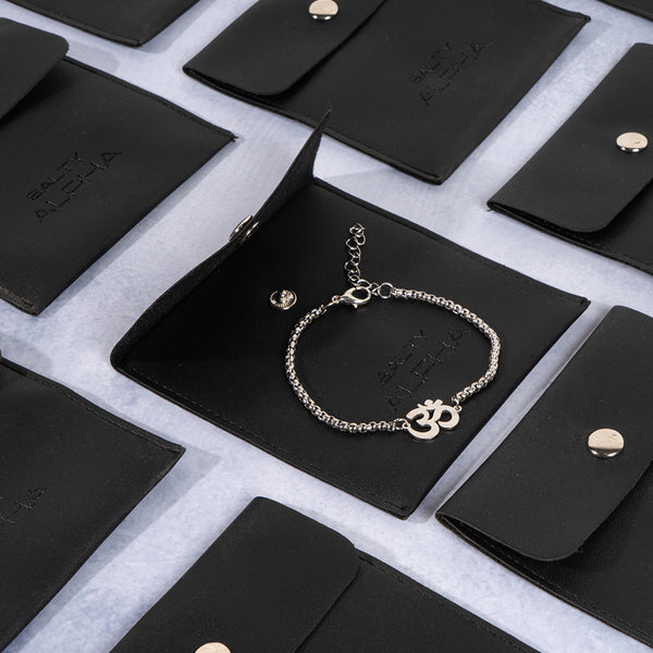 Auspicious "OM" Silver Bracelet