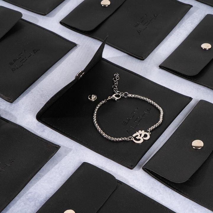 Auspicious "OM" Silver Bracelet