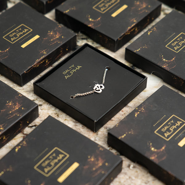 Auspicious "OM" Silver Bracelet