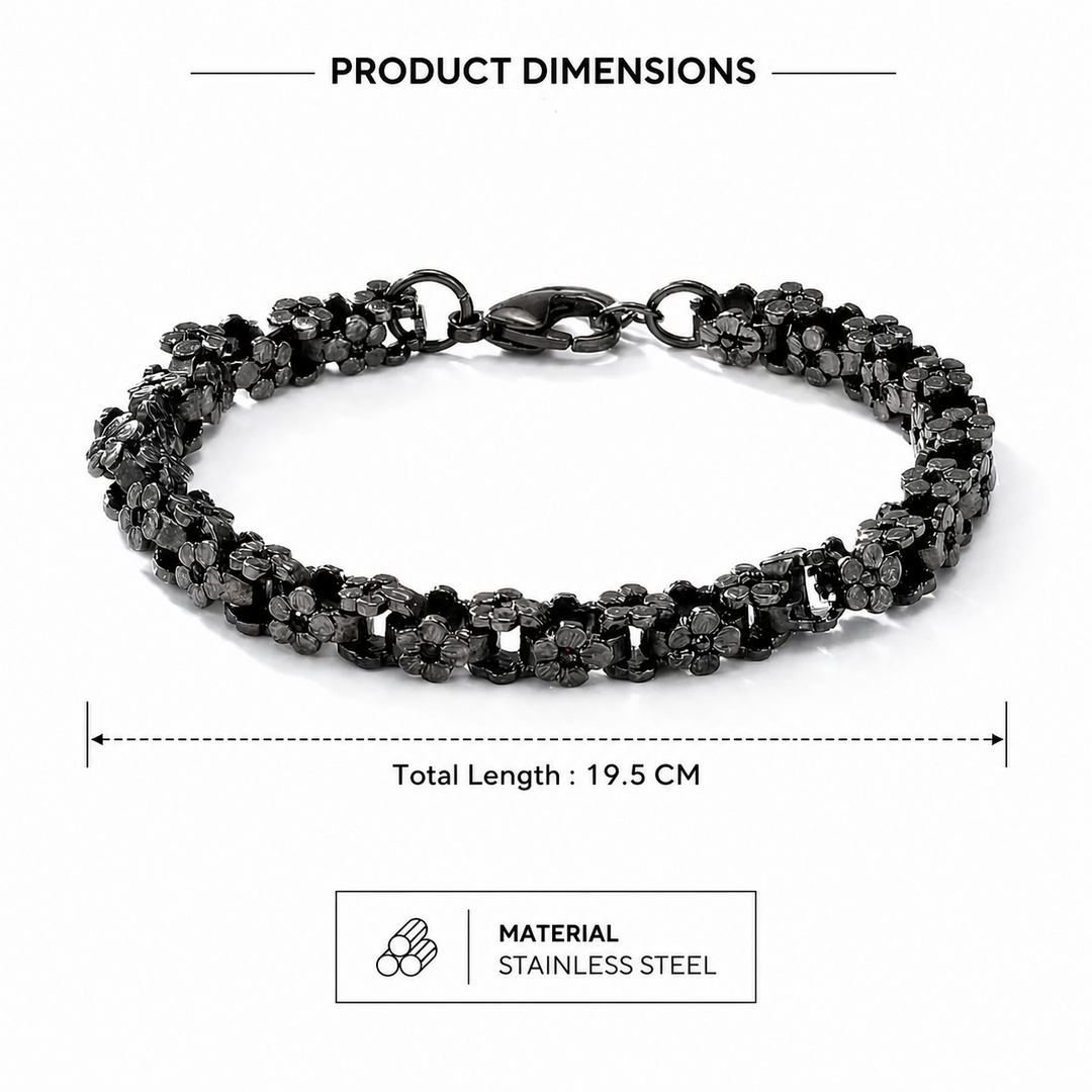 Dark Petal Cluster Bracelet