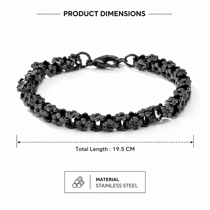 Dark Petal Cluster Bracelet