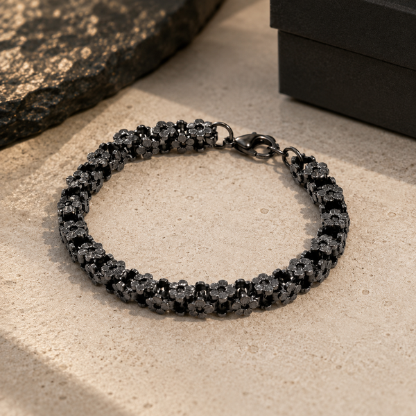 Dark Petal Cluster Bracelet