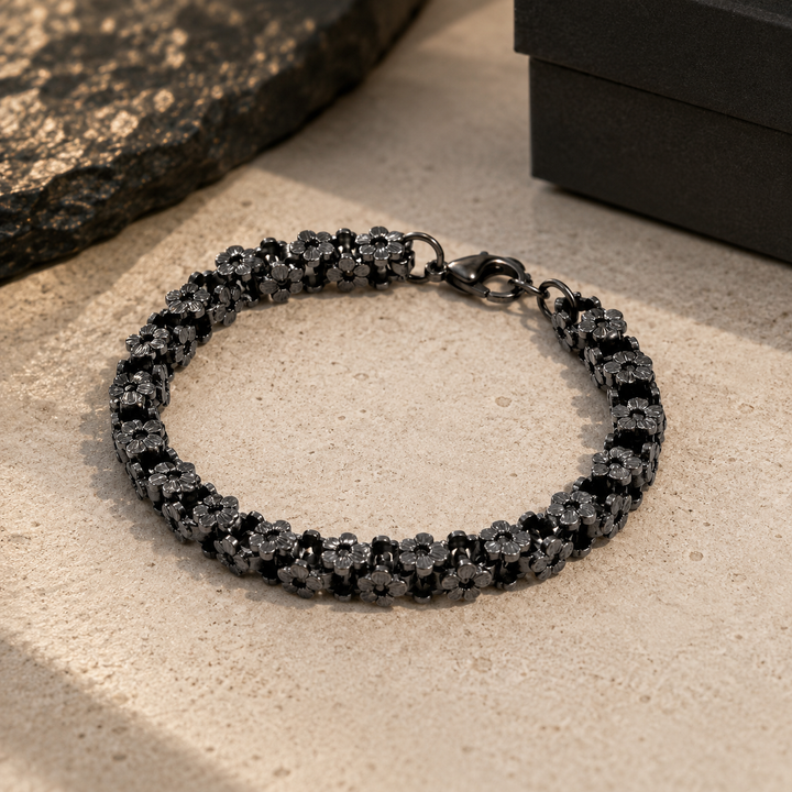 Dark Petal Cluster Bracelet