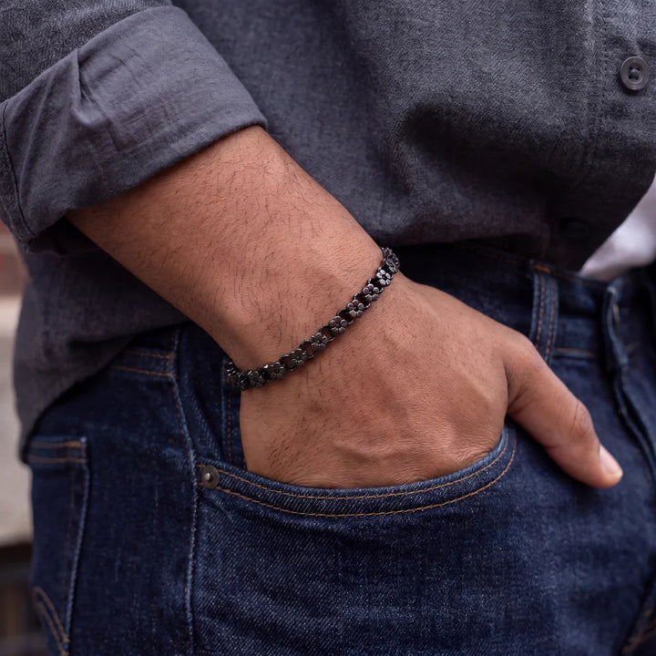 Dark Petal Cluster Bracelet