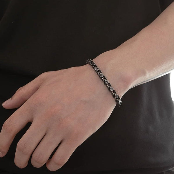 Dark Petal Cluster Bracelet