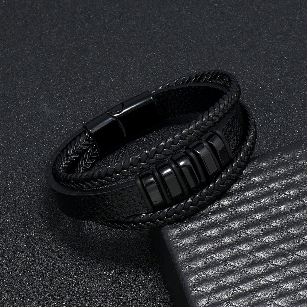 Urban Nomad Leather Band- black - Salty Accessories