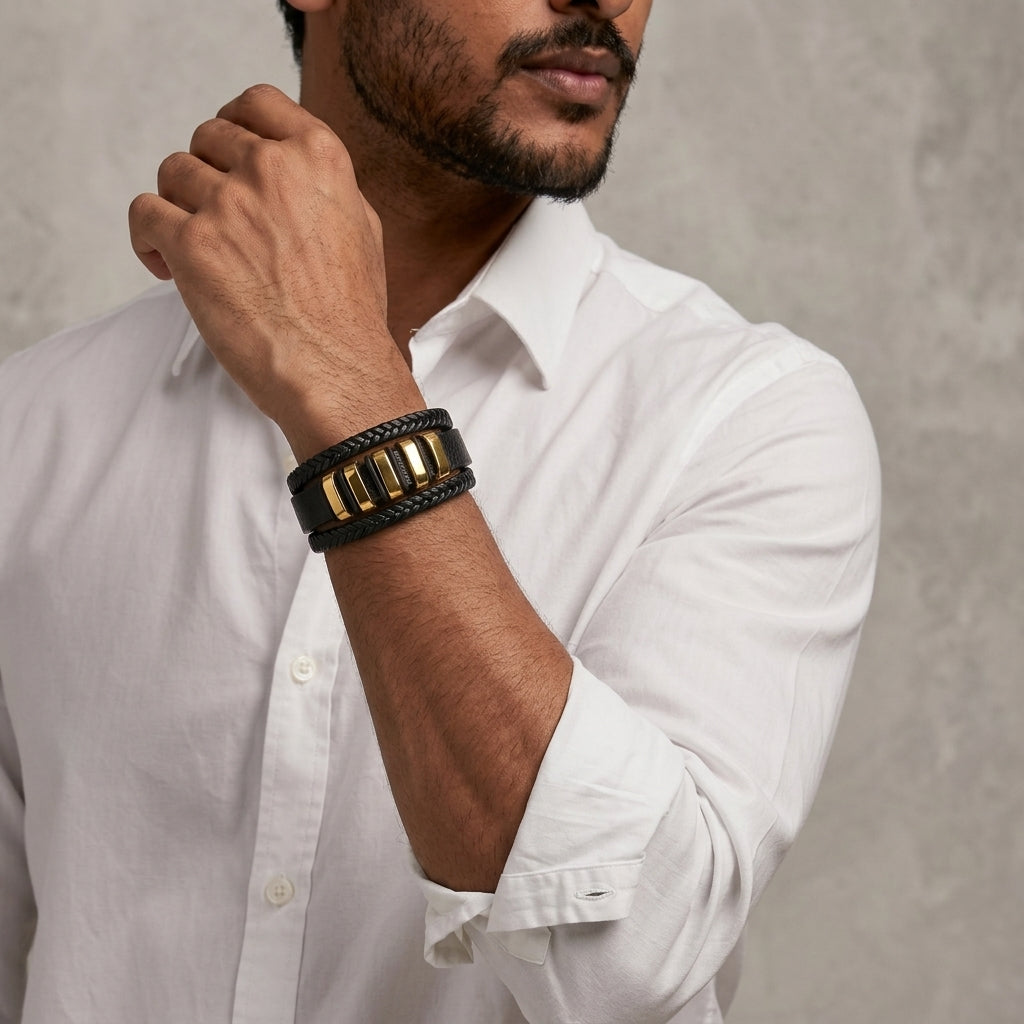 Urban Nomad Leather Band - Gold