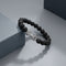 Strength Beaded Stone Band - Silver