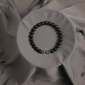 Strength Beaded Stone Band - Silver - Salty Accessories