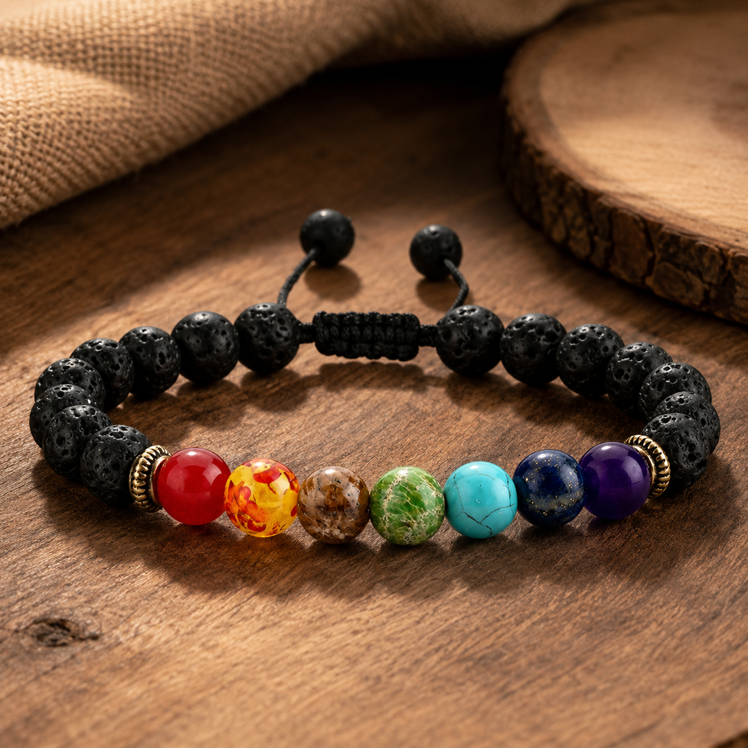 Seven Chakras Lapis Lazuli Band